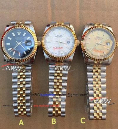 Perfect Replica Rolex Datejust 36mm Men Watch - Two Tone Jubilee Strap